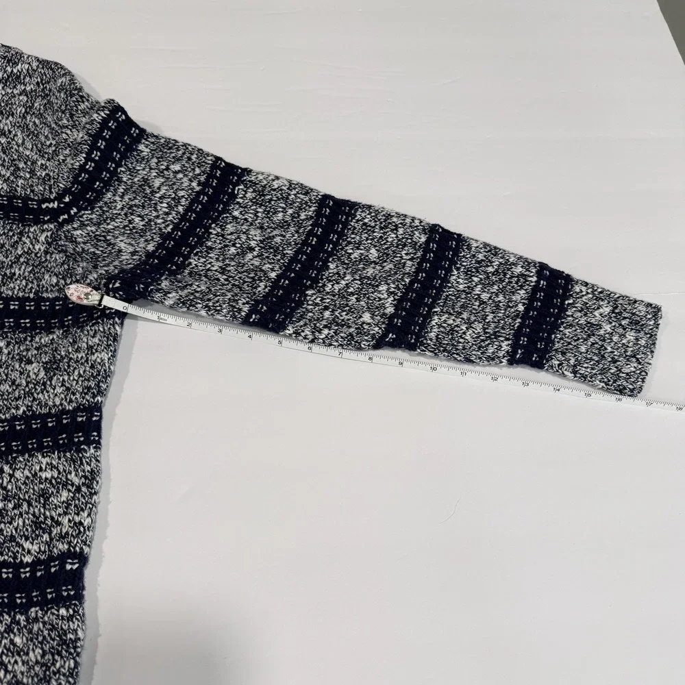 LL Bean‎ Blue Striped Cotton Ragg Crew Neck Pullover Sweater XL PETITE